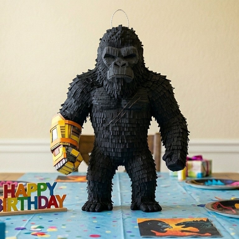 Godzilla Kong with B.E.A.S.T. Glove 3D Pinata 24" inch Decoration Party Birthday