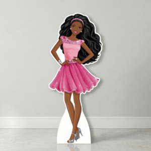 Barbie Black Girl Doll Cardboard Cutout Yard Sign Life Size Prop Decoration Party Birthday