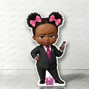 Boss Baby Black Girl Cardboard Cutout Yard Sign Life Size Prop Decoration Party Birthday