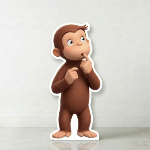 Curious George Cardboard Cutout Yard Sign Life Size Prop Decoration Party Birthday