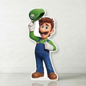 Super Mario Movie Luigi Cardboard Cutout Yard Sign Life Size Prop Decoration Party Birthday
