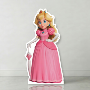 Super Mario Movie Princess Peach Cardboard Cutout Yard Sign Life Size Prop Decoration Party Birthday