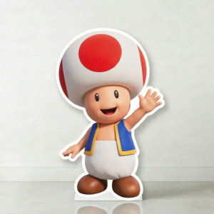 Super Mario Movie Toad Cardboard Cutout Yard Sign Life Size Prop Decoration Party Birthday