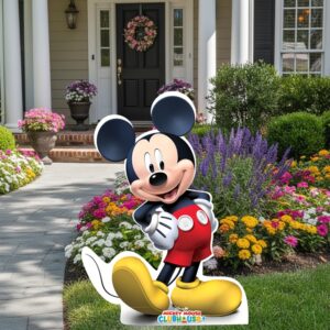 Mickey Mouse Clubhouse Mickey Cardboard Cutout Yard Sign Life Size Prop Decoration Party Birthday