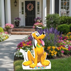 Mickey Mouse Clubhouse Pluto Cardboard Cutout Yard Sign Life Size Prop Decoration Party Birthday