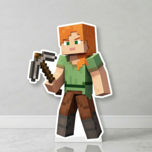 Minecraft Alex Cardboard Cutout Yard Sign Life Size Prop Decoration Party Birthday