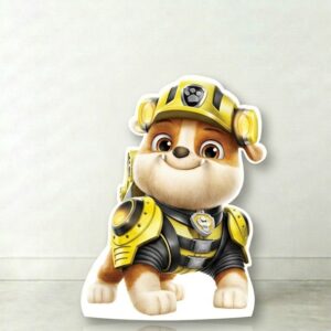 Paw Patrol Rubble Pup Dog Cardboard Cutout Yard Sign Life Size Prop Decoration Party Birthday