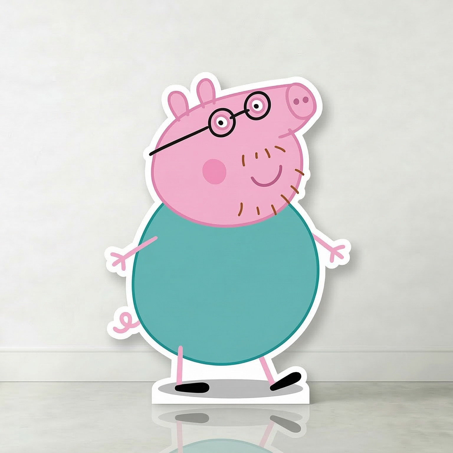 Peppa Pig Daddy Cardboard Cutout Yard Sign Life Size Prop Decoration Party Birthday