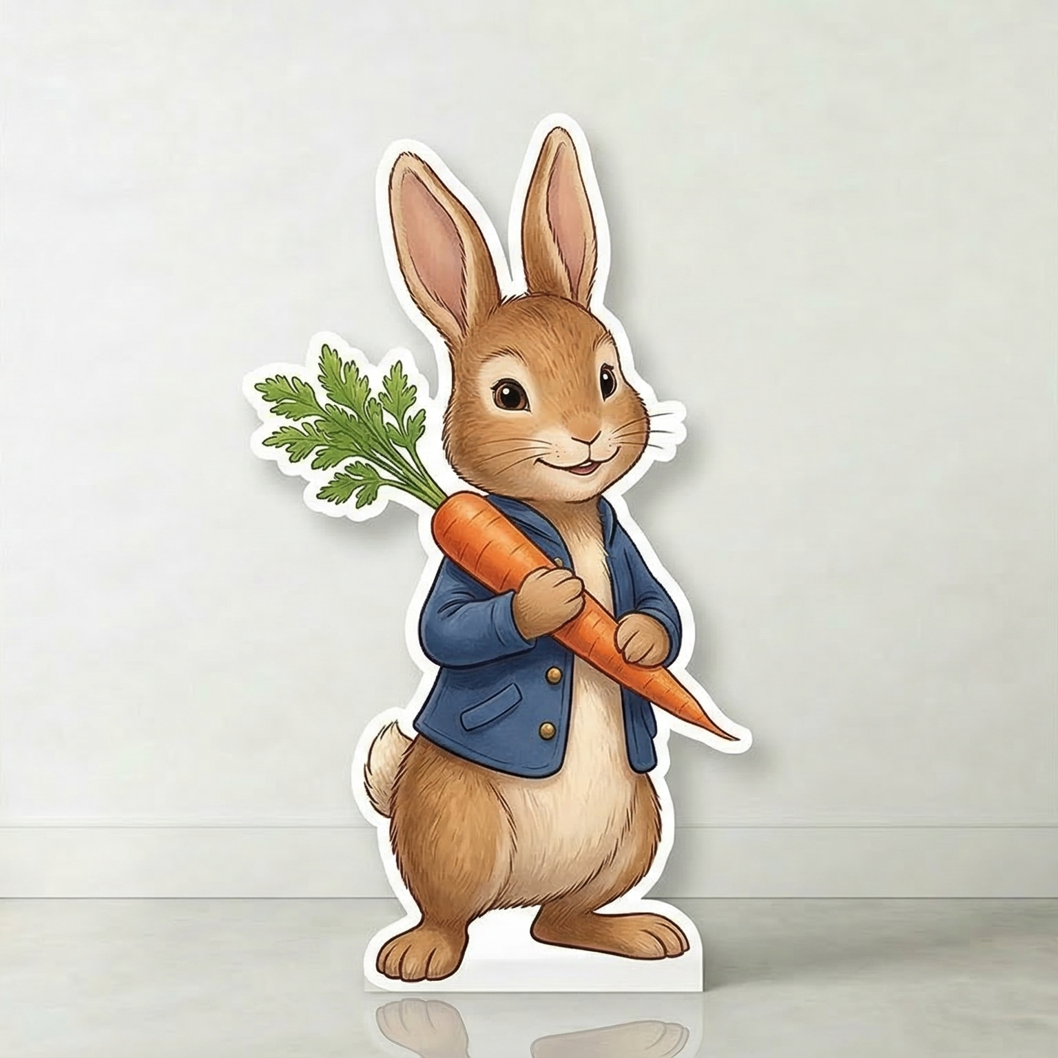Peter Rabbit Blue Coat Cardboard Cutout Yard Sign Life Size Prop Decoration Party Birthday