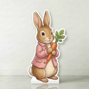 Peter Rabbit Pink Coat Cardboard Cutout Yard Sign Life Size Prop Decoration Party Birthday