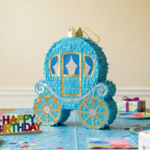 Princess Carriage Blue 3D Pinata 24" inch Decoration Party Birthday