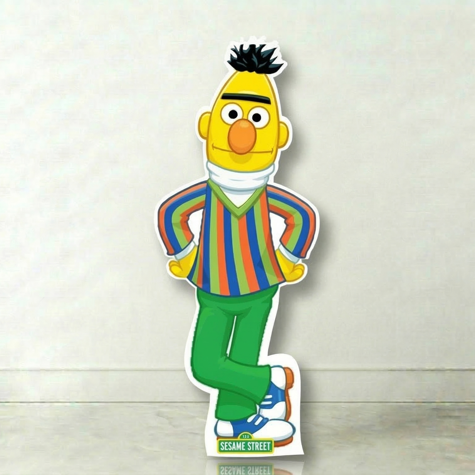 Sesame Street Bert Cardboard Cutout Yard Sign Life Size Prop Decoration Party Birthday