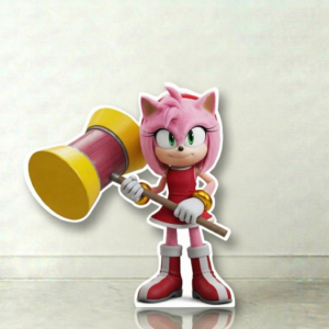 Sonic the Hedgehog Movie Amy Rose Cardboard Cutout Yard Sign Life Size Prop Decoration Party Birthday
