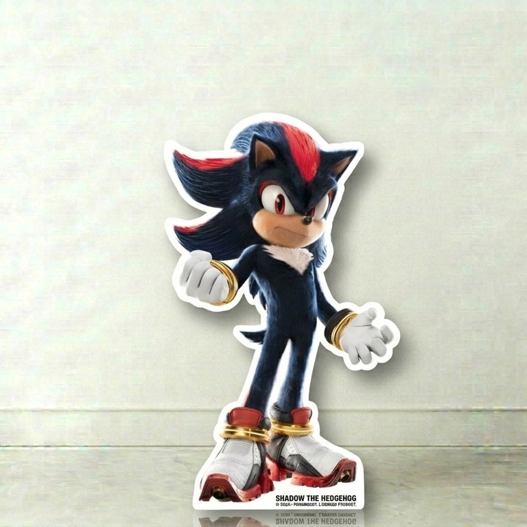 Sonic the Hedgehog Movie Shadow Cardboard Cutout Yard Sign Life Size Prop Decoration Party Birthday