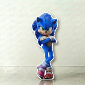 Sonic the Hedgehog Movie Sonic Cardboard Cutout Yard Sign Life Size Prop Decoration Party Birthday