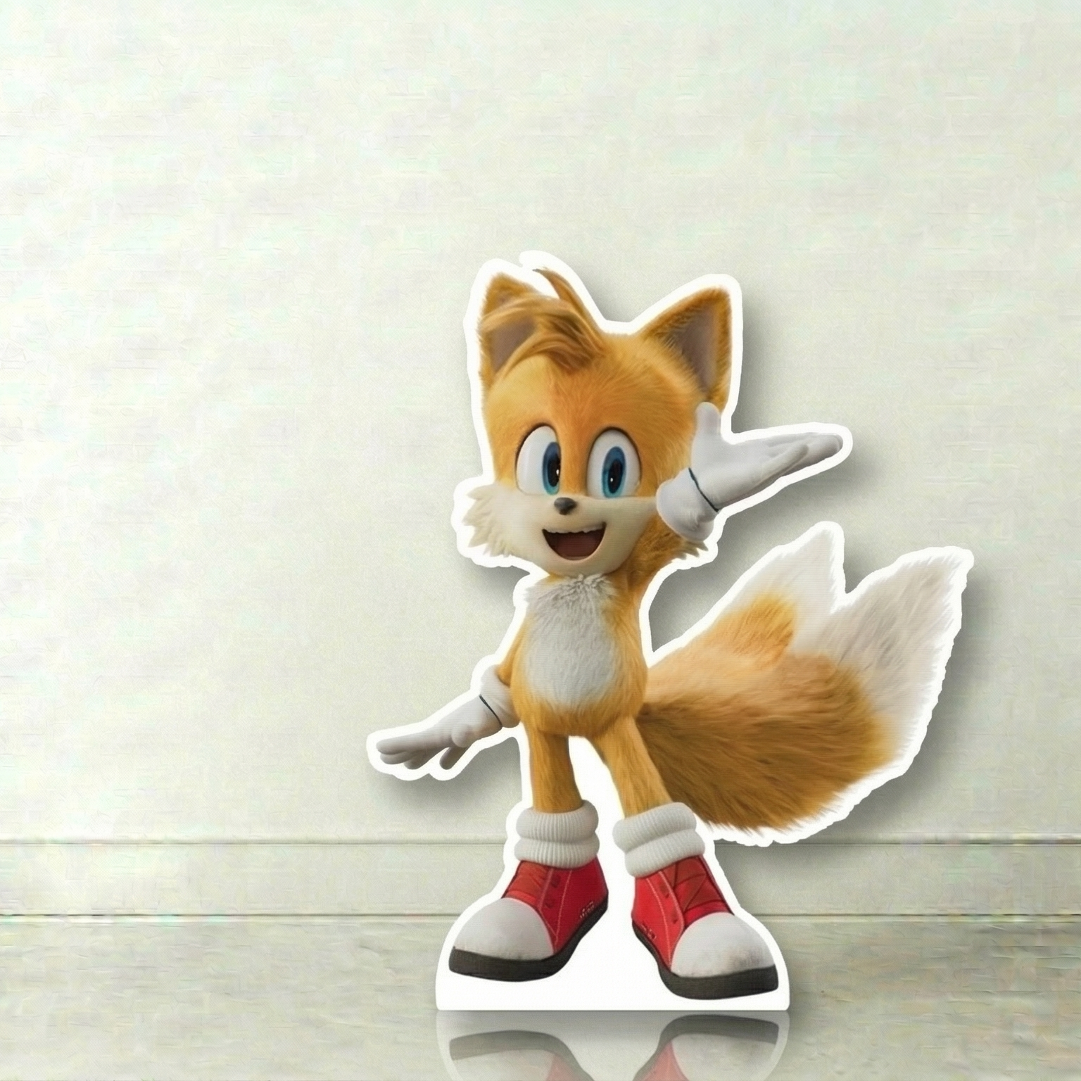 Sonic the Hedgehog Movie Tails Cardboard Cutout Yard Sign Life Size Prop Decoration Party Birthday