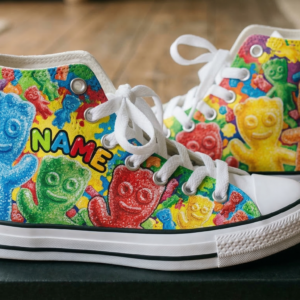 Personalized Name Birthday Sour Patch Kids Full Print White High Top Sneaker Shoes
