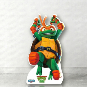 TMNT Ninja Turtles 2023 Mutant Mayhem Mikey Michelangelo Cardboard Cutout Yard Sign Life Size Prop Decoration Party Birthday