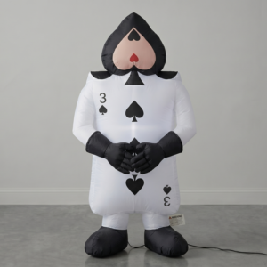 Alice in Wonderland Black Spade Card Soldier Inflatable Yard 5' Foot Decoration Party Prop Sign Holiday Birthday