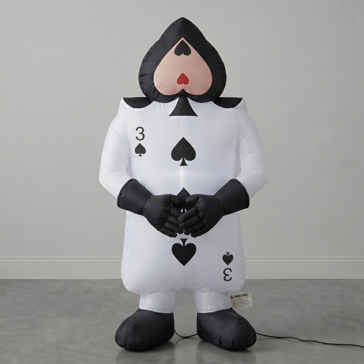 Alice in Wonderland Black Spade Card Soldier Inflatable Yard 5' Foot Decoration Party Prop Sign Holiday Birthday