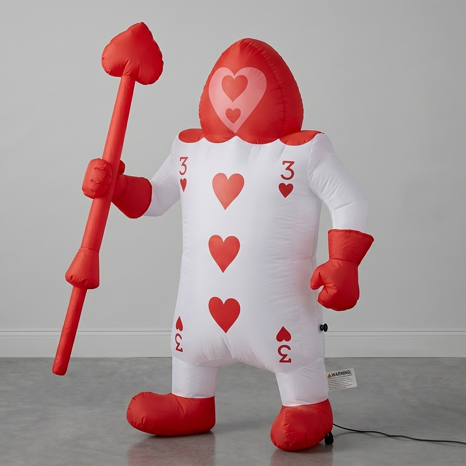 Alice in Wonderland Red Heart Card Soldier Inflatable Yard 5' Foot Decoration Party Prop Sign Holiday Birthday