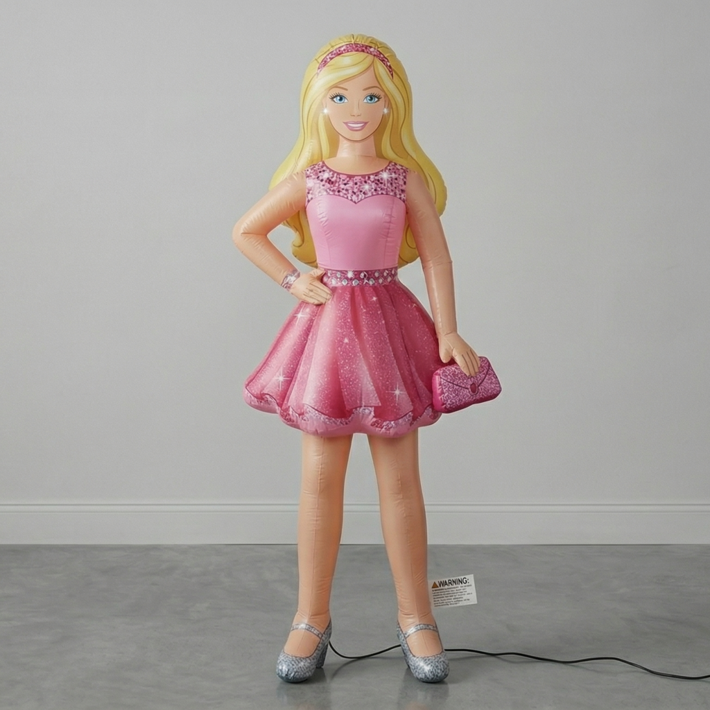 Barbie Inflatble Barbie Girl Doll Blow Up Inflatable Yard 4' Foot Decoration Party Prop ...