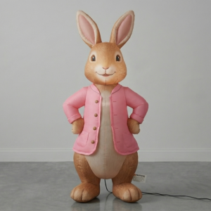 Peter Rabbit Pink Coat Blow Up Inflatable Yard 4" Foot Decoration Party Prop Sign Holiday Birthday