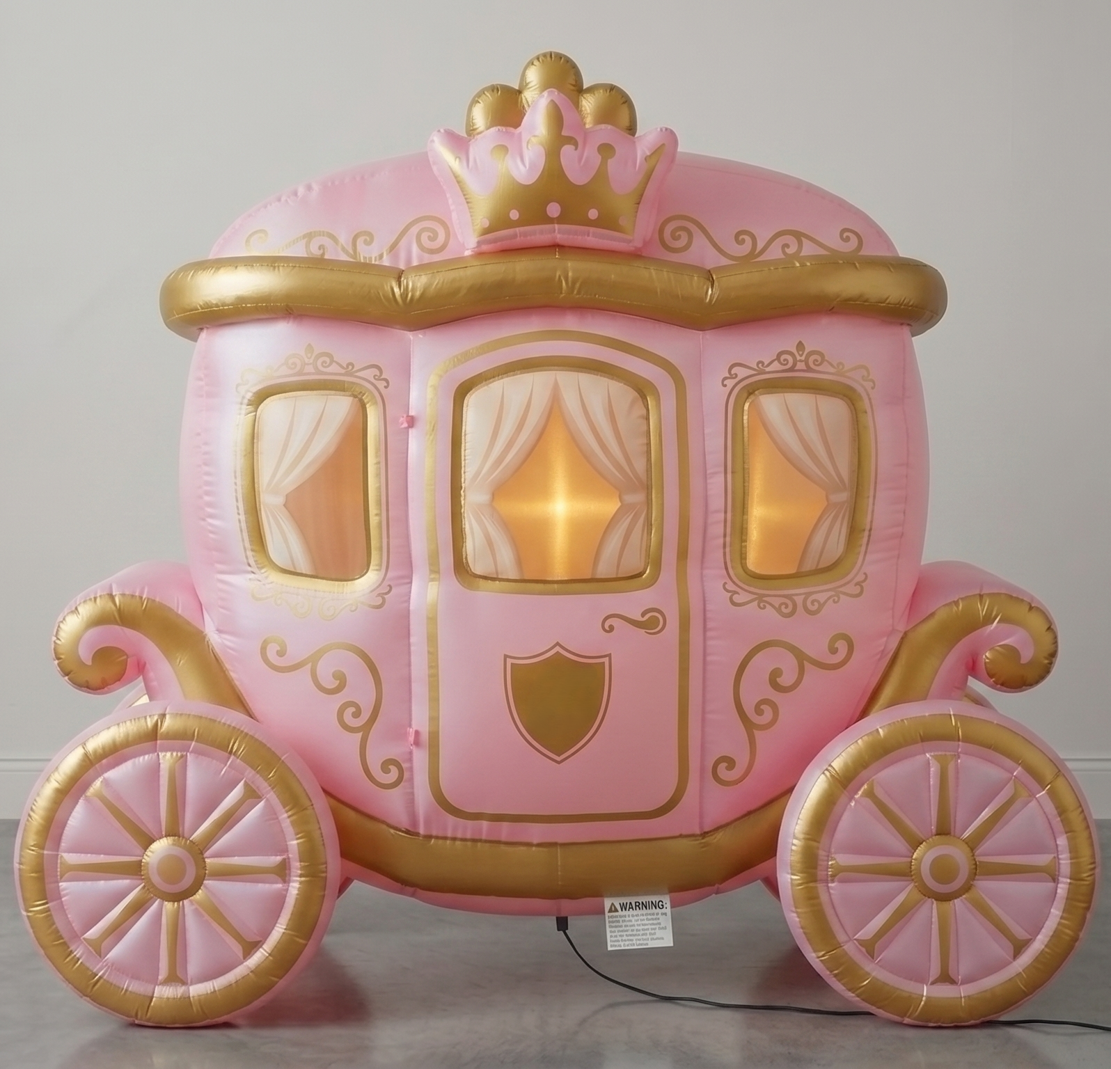 Princess Carriage Pink and Gold Inflatable Yard 6' Foot Decoration Party Prop Sign Holiday Birthday