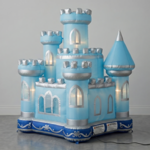 Princess Castle Blue and Silver Inflatable Yard 6' Foot Decoration Party Prop Sign Holiday Birthday