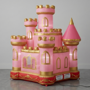 Princess Castle Pink and Gold Inflatable Yard 6' Foot Decoration Party Prop Sign Holiday Birthday