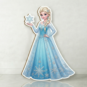 Princess Frozen Cartoon Elsa Cardboard Cutout Yard Sign Life Size Prop Decoration Party Birthday