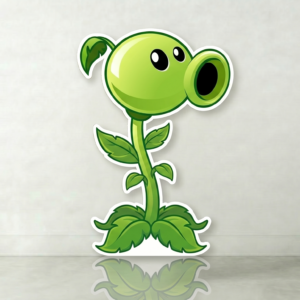 Plants vs Zombies Peashooter Cardboard Cutout Yard Sign Life Size Prop Decoration Party Birthday