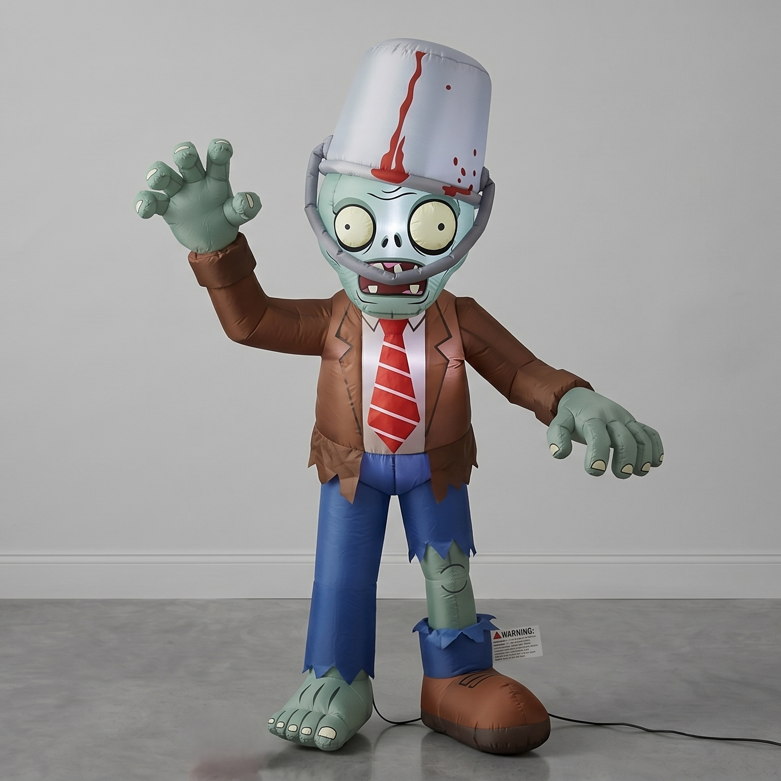 Plants vs Zombies Zombie BucketHead Inflatable Yard 6' Foot Decoration Party Prop Sign Holiday Birthday