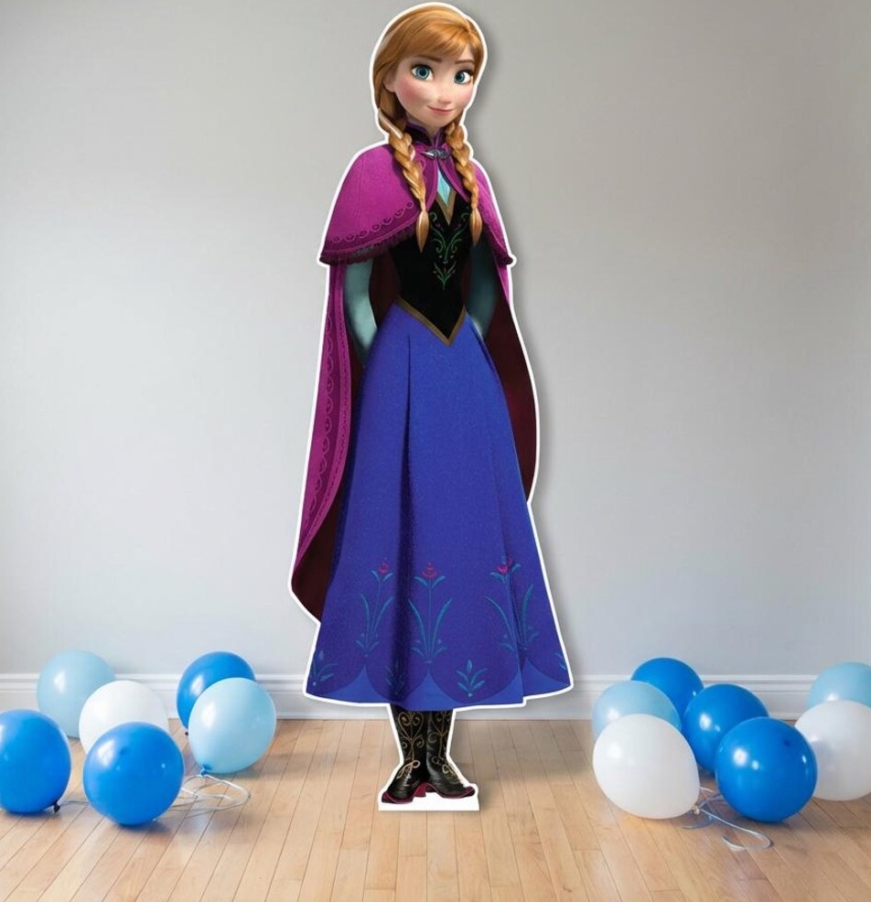 Frozen Princess Anna 5 Foot Coroplast Cutout Yard Sign Life Size Prop Decoration Party Birthday