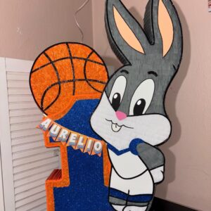 Looney Tunes Baby Bugs Bunny Basketball Number Personalized 3D Pinata 24" inch Decoration Party Birthday Decor Gift
