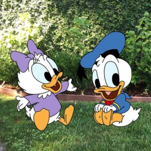 Baby Daisy Donald Coroplast Cutout Yard Sign Life Size Prop Decoration Party Birthday