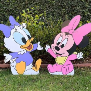 Baby Daisy Minnie Mouse Coroplast Cutout Yard Sign Life Size Prop Decoration Party Birthday
