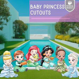 Baby Princesses 3 Foot Coroplast Cutout Yard Sign Life Size Prop Decoration Party Birthday
