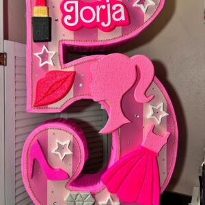 Barbie Girly Things Number Personalized 3D Pinata 24" inch Decoration Party Birthday Decor Gift