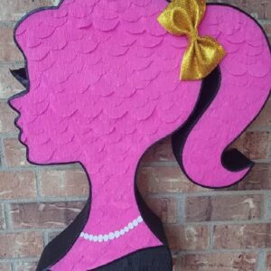Barbie Pink Head Silhouette 3D Pinata 24" inch Decoration Party Birthday Decor Gift