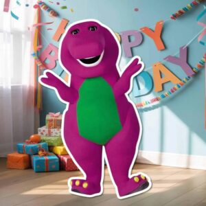 Barney the Purple Dinosaur 5 Foot Coroplast Cutout Yard Sign Life Size Prop Decoration Party Birthday