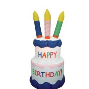 Birthday Cake with Candles Inflatable Yard 6' Foot Decoration Party Prop Sign Holiday Birthday