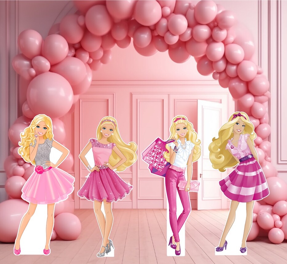 Barbie Girl Doll Blonde Barbie 5 Foot Coroplast Cutout Yard Sign Life Size Prop Decoration Party Birthday