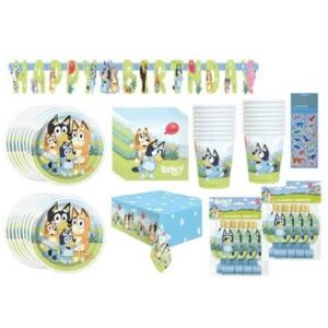 Bluey Heeler Birthday Party Supplies Plates Napkins Party Favors Cups Banner Tablecloth
