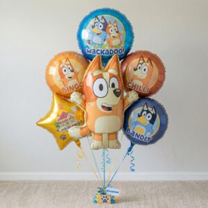 Bluey Bingo Heeler Foil 3D Balloon Bouquet 6 Pcs Decoration Party Birthday Decor Gift