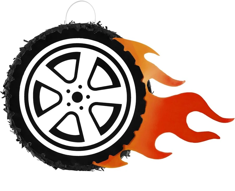 Car Tire Racing Car Round 3D Pinata 24" inch Decoration Party Birthday Decor Gift