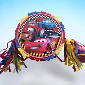 Cars Lightning McQueen and Friends Round 3D Pinata 24" inch Decoration Party Birthday Decor Gift