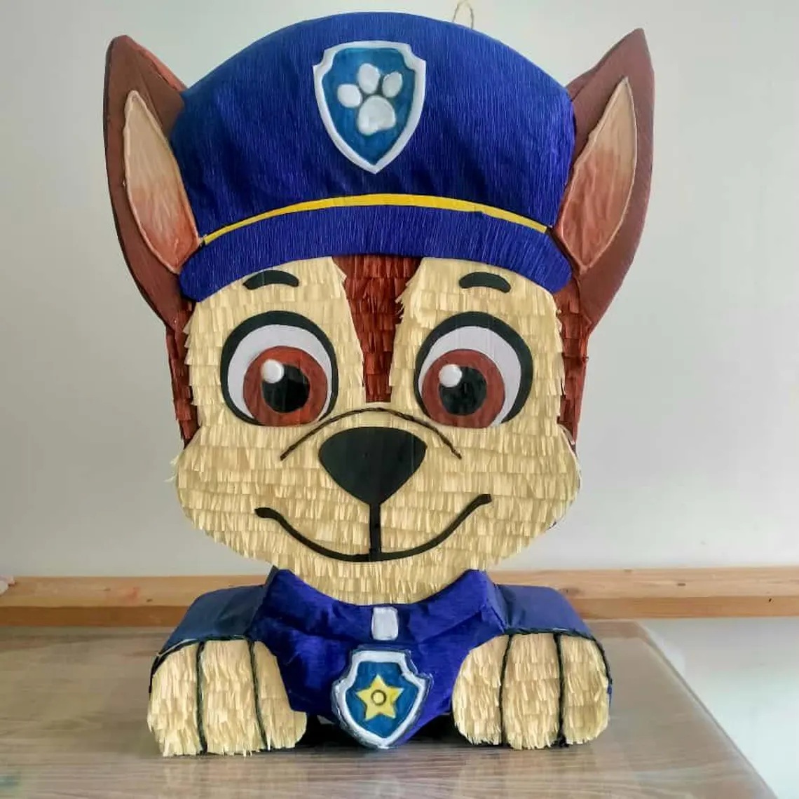 Paw Patrol Chase Pup Dog Face Head 3D Pinata 24" inch Decoration Party Birthday Decor Gift