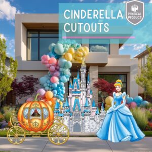 Princess Cinderella 4 Foot Coroplast Cutout Yard Sign Life Size Prop Decoration Party Birthday