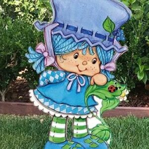 Classic Strawberry Shortcake Blueberry Muffin 4 Foot Coroplast Cutout Yard Sign Life Size Prop Decoration Party Birthday
